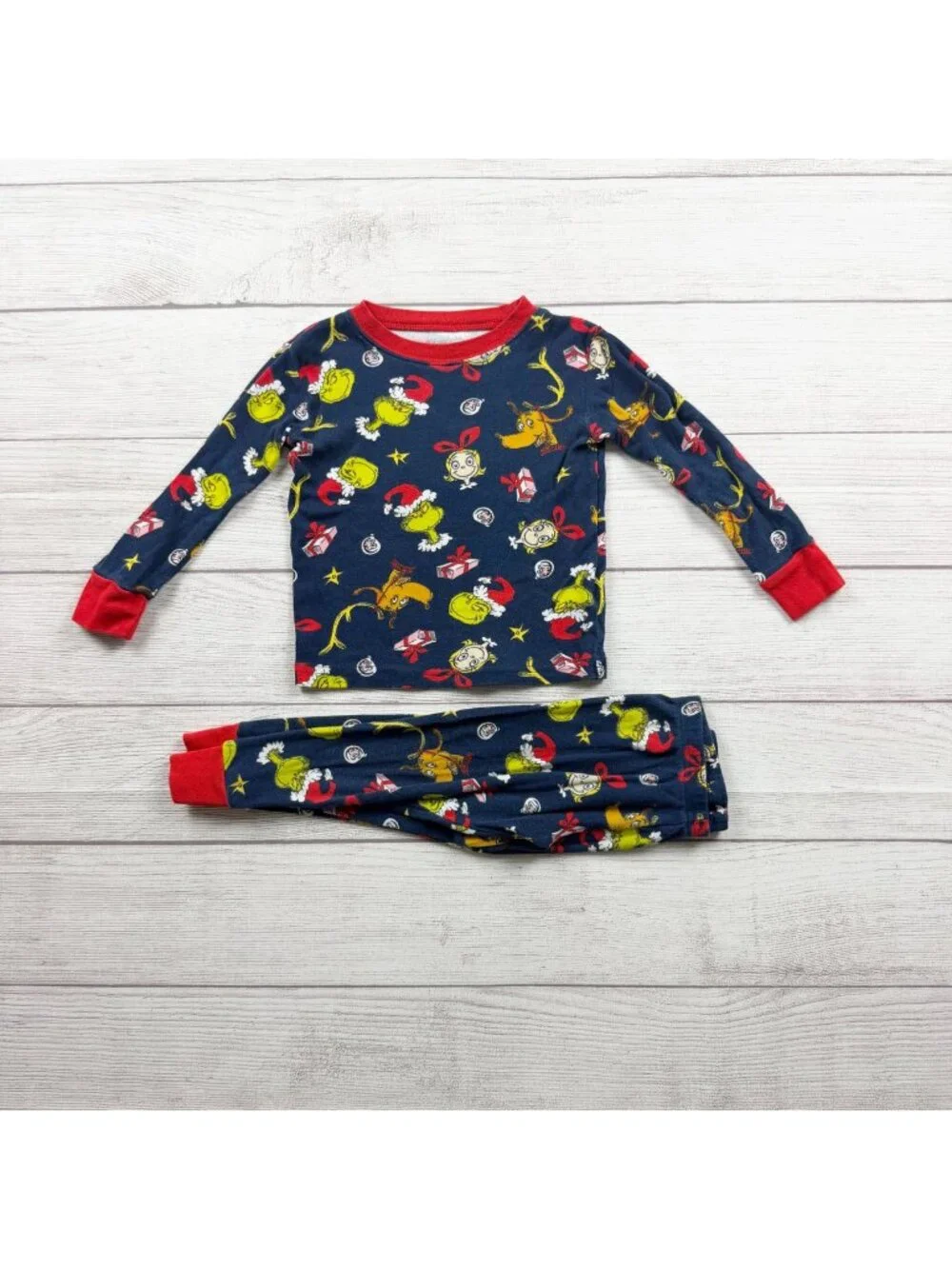 Grinch Carter's Pajama Set Christmas Holiday Print Sleepwear 18-24 Months